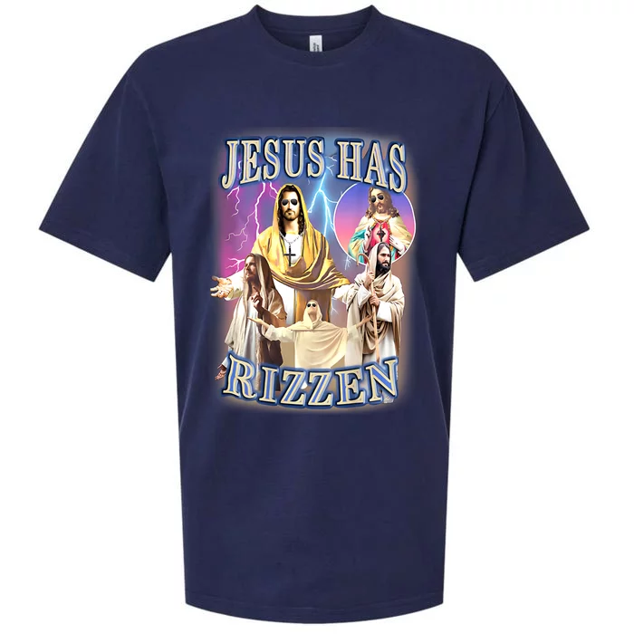 Jesus Has Rizzen Sueded Cloud Jersey T-Shirt