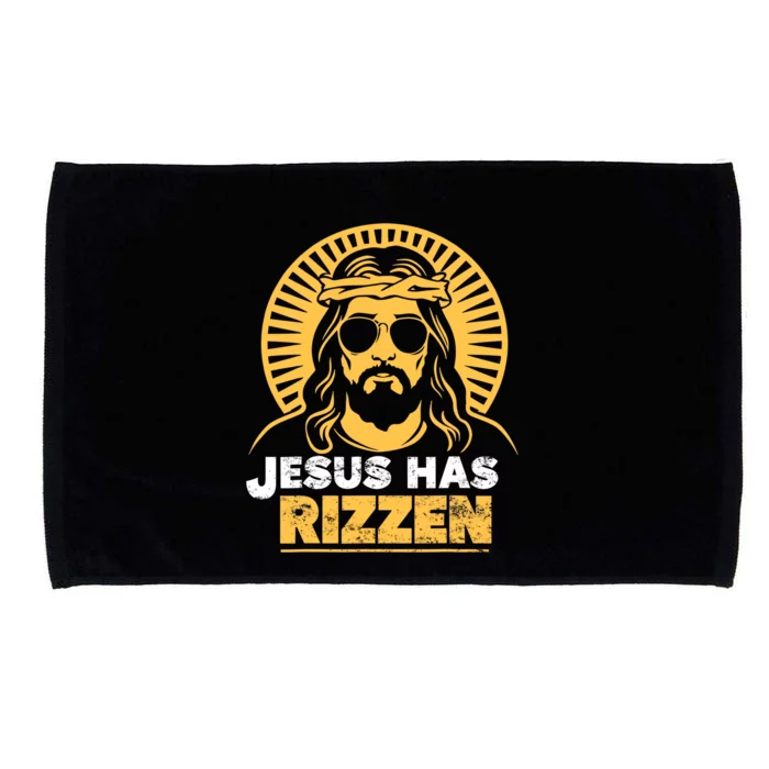 Jesus Has Rizzen Vintage Christian Design Microfiber Hand Towel