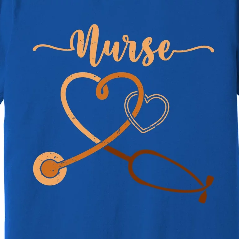 Juneteenth Heart Stethoscope Black History Month Rn Nurse Cool Gift Premium T-Shirt