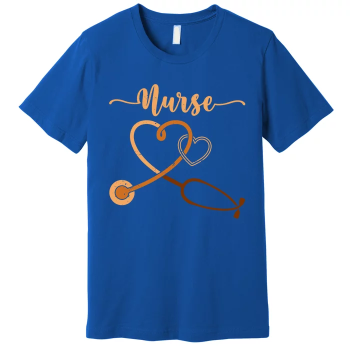 Juneteenth Heart Stethoscope Black History Month Rn Nurse Cool Gift Premium T-Shirt