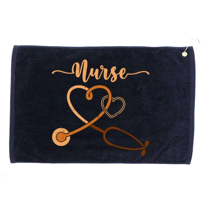 Juneteenth Heart Stethoscope Black History Month Rn Nurse Cool Gift Grommeted Golf Towel