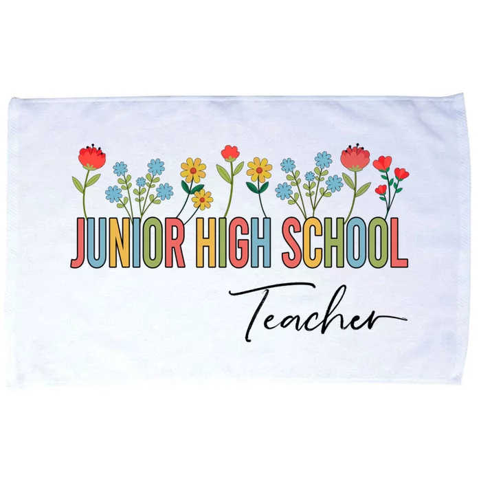 Junior High School Teacher Wildflowers Back To School Cool Gift Microfiber Hand Towel