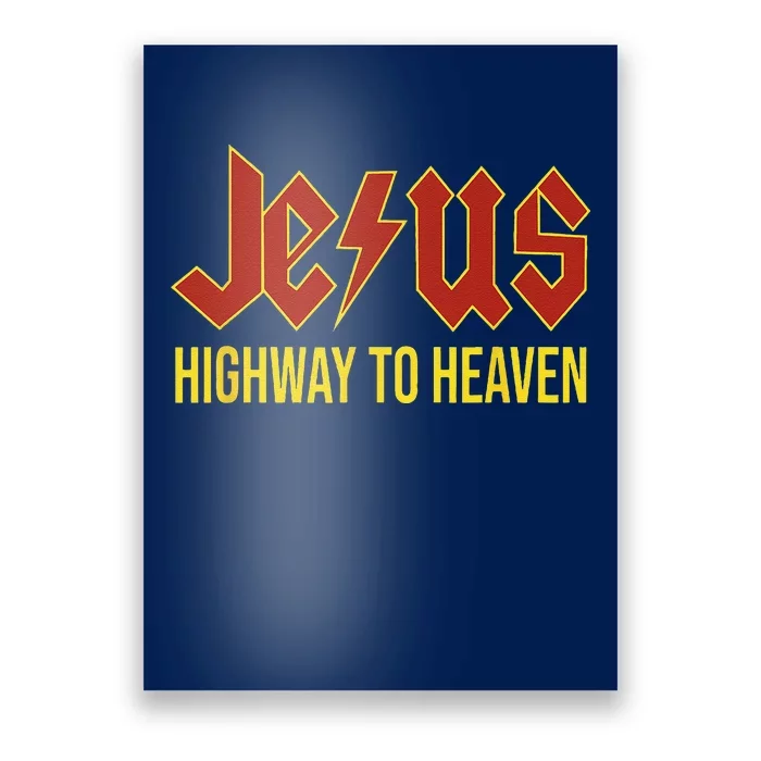 Jesus Highway To Heaven Christian Gift Poster