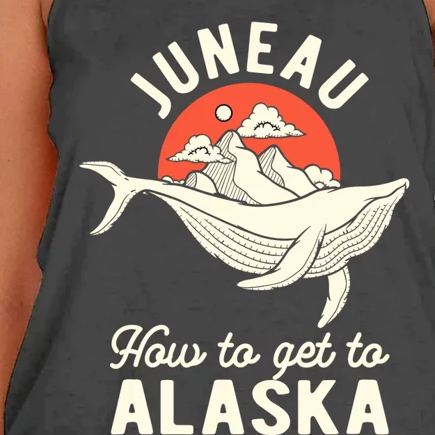 Juneau How To Get To Alaska Women's Knotted Racerback Tank