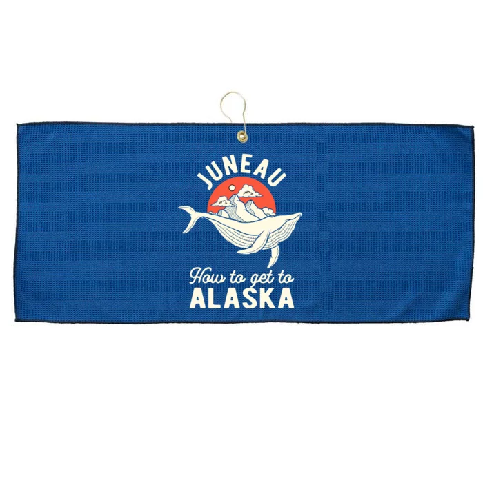 Juneau How To Get To Alaska Large Microfiber Waffle Golf Towel