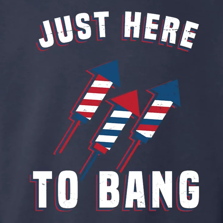 Just Here To Bang Funny 4th Of July Toddler Hoodie