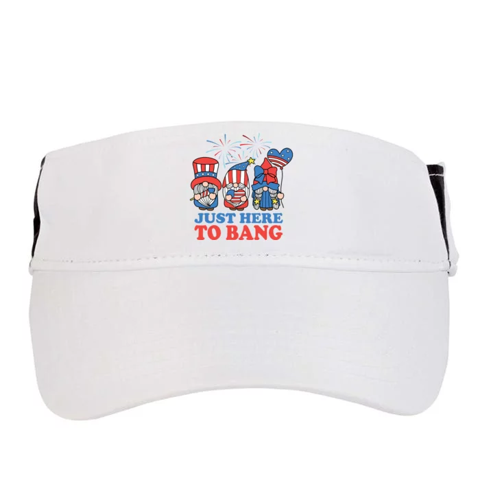 Just Here To Bang Gnome 4th Of July Adult Drive Performance Visor