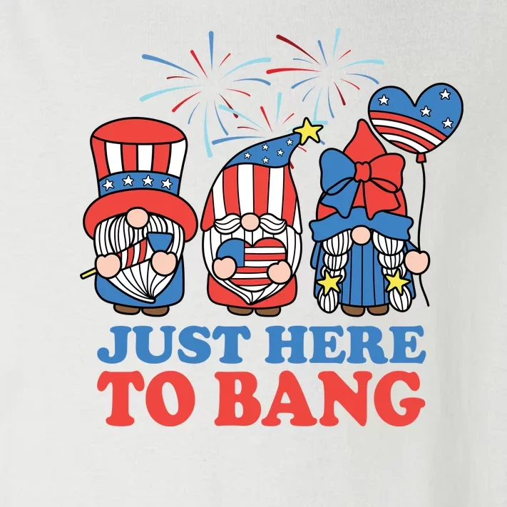 Just Here To Bang Gnome 4th Of July Toddler Long Sleeve Shirt