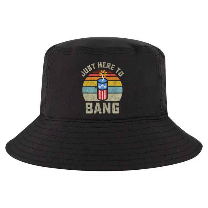 Just Here To Bang Funny 4th Of July Fourth Of July Cool Comfort Performance Bucket Hat