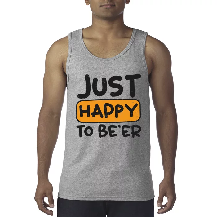 Just Happy To Beer Design Bbq Beer Freedom Meaningful Gift Tank Top