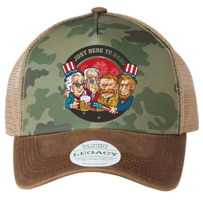 Just Here To Bang American Presidents Legacy Tie Dye Trucker Hat