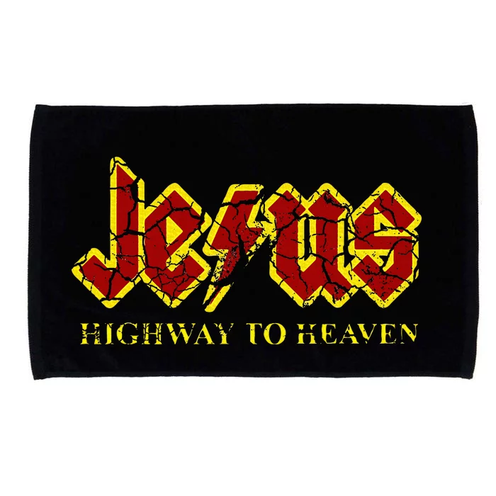 Jesus Highway To Heaven Funny Christian Microfiber Hand Towel