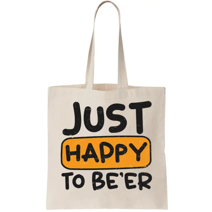 Just Happy To Beer Design Bbq Beer Freedom Funny Gift Tote Bag