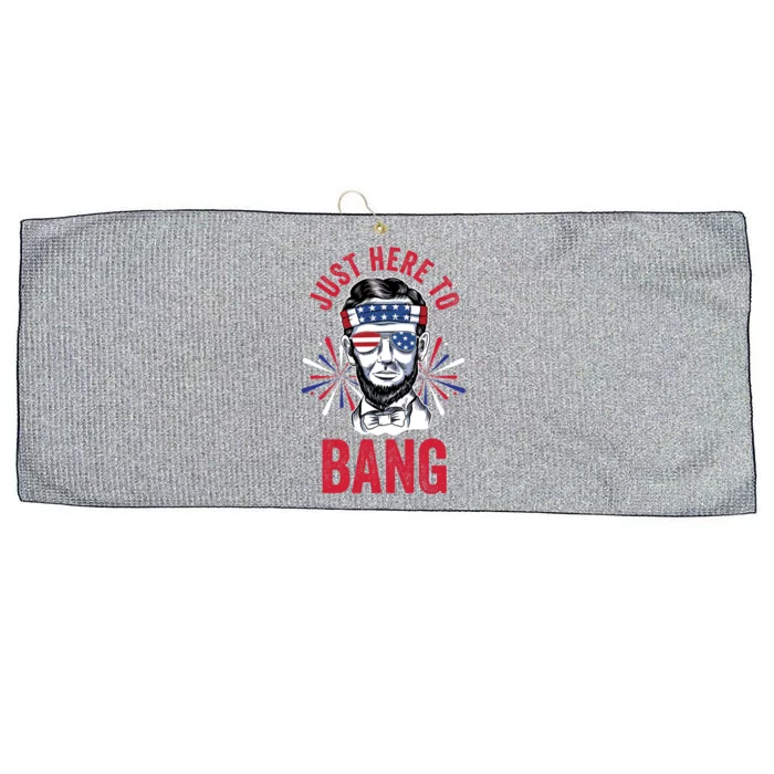 Just Here To Bang Fireworks Director Lincoln Gift Large Microfiber Waffle Golf Towel