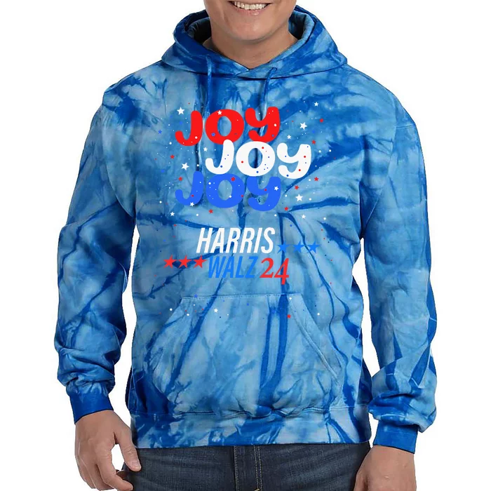 Joy Harris Walz 2024 Red White And Blue Tie Dye Hoodie