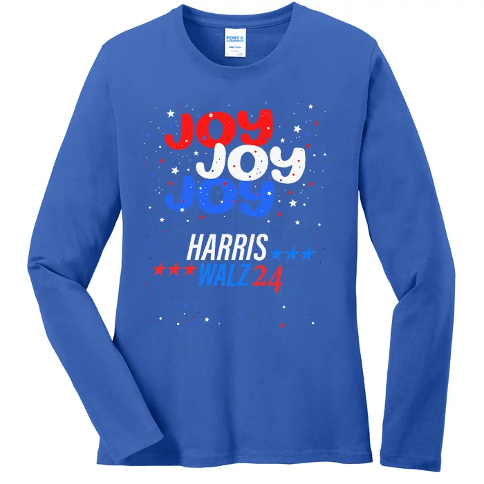 Joy Harris Walz 2024 Red White And Blue Ladies Long Sleeve Shirt