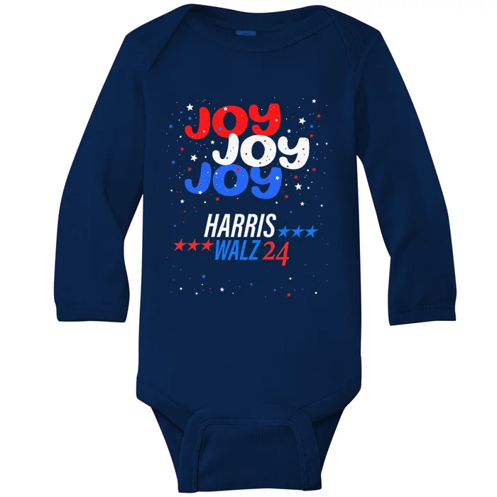 Joy Harris Walz 2024 Red White And Blue Baby Long Sleeve Bodysuit