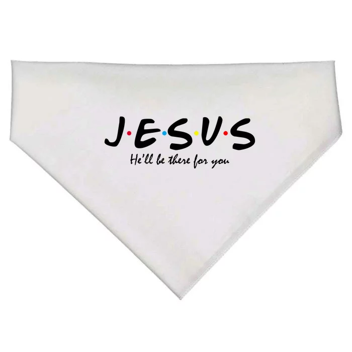 Jesus He Will Be There For You Christian USA-Made Doggie Bandana