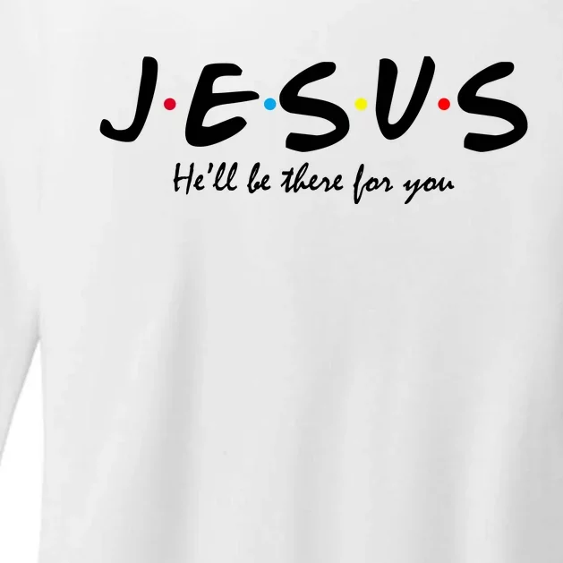 Jesus He Will Be There For You Christian Womens CVC Long Sleeve Shirt