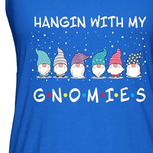 Just Hanging With My Christmas Gnomies Gift Ladies Essential Flowy Tank