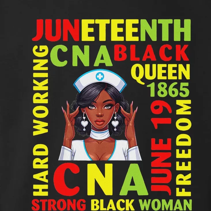 Juneteenth Hard Working Cna Black Queen Strong Toddler Hoodie