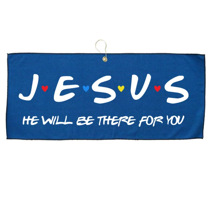 Jesus He Will Be There For You Christian Religious Christmas Gift Large Microfiber Waffle Golf Towel