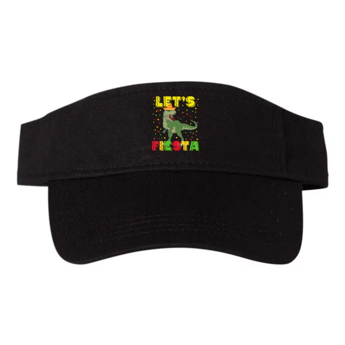 Kids Let's Fiesta Mexican Dino Trex Cinco De Mayo Toddler Boys Valucap Bio-Washed Visor