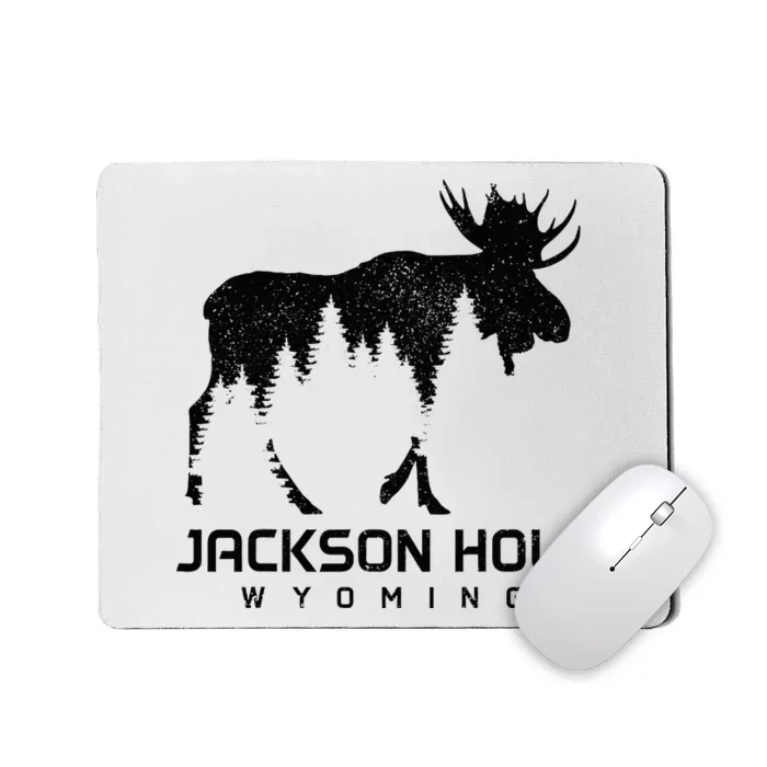 Jackson Hole Wyoming Vintage Moose Souvenir Pride Mousepad