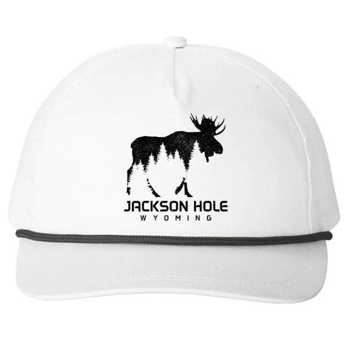 Jackson Hole Wyoming Vintage Moose Souvenir Pride Snapback Five-Panel Rope Hat