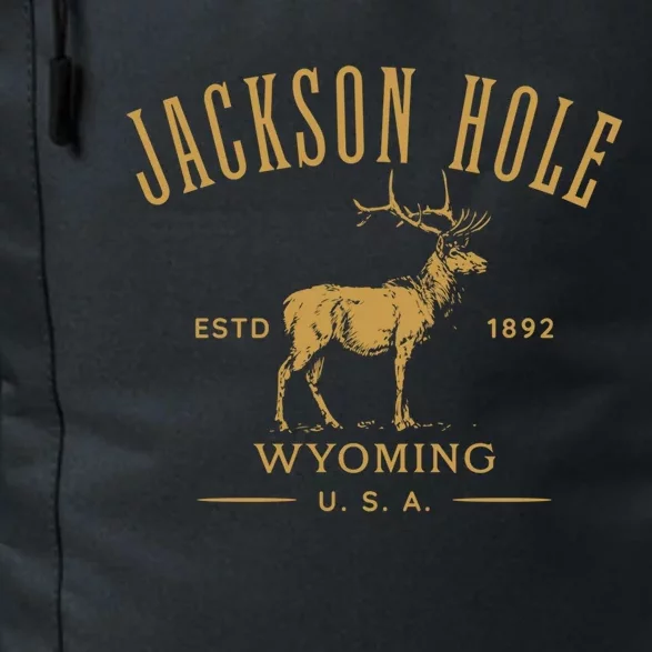 Jackson Hole Wyoming USA Estd 1892 with Elk Souvenir Design Daily Commute Backpack