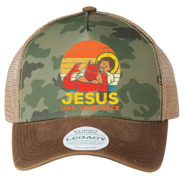 Jesus Has Your Back Jiu Jitsu Retro Christian Legacy Tie Dye Trucker Hat