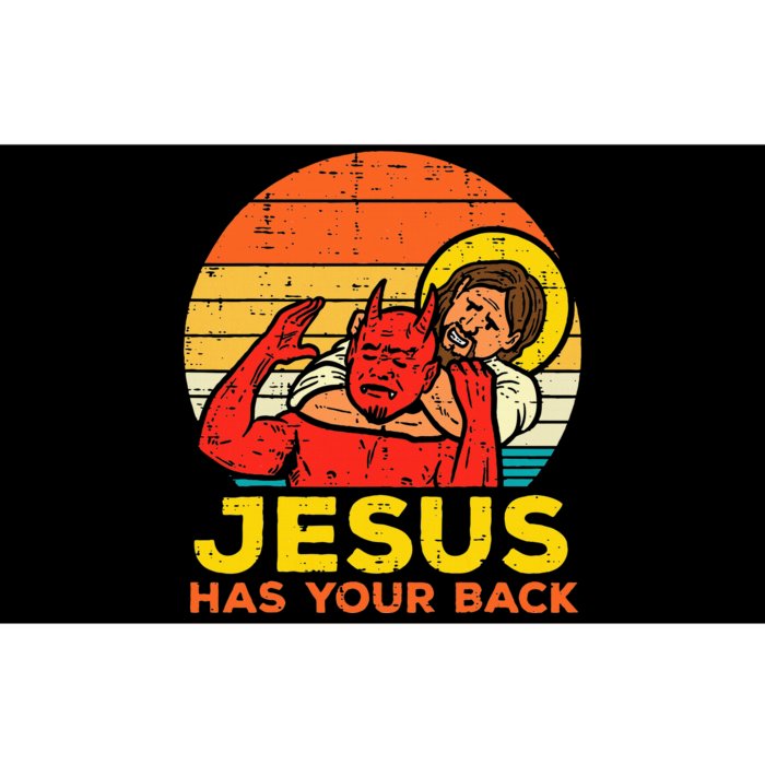 Jesus Has Your Back Jiu Jitsu Retro Christian Bumper Sticker