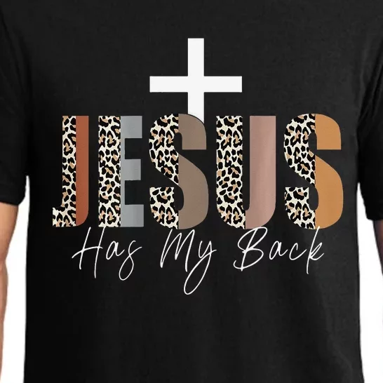 Jesus Has Your Back Jiu Jitsu Leopard Christian Pajama Set