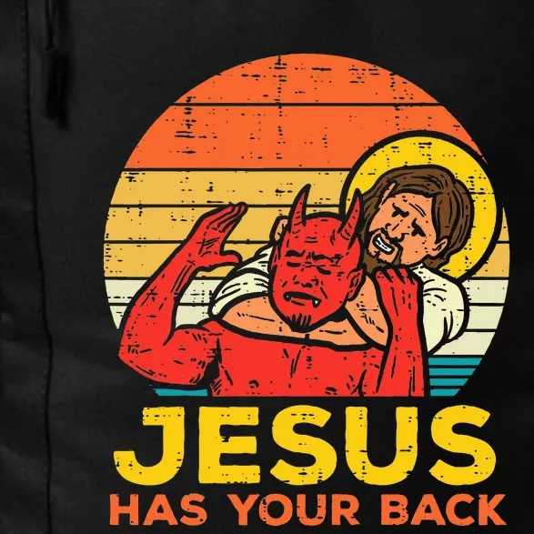 Jesus Has Your Back Jiu Jitsu Retro Christian Daily Commute Backpack