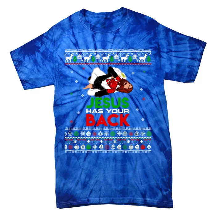 Jesus Has Your Back Ugly Christmas Sweater Christmas Cute Gift Tie-Dye T-Shirt