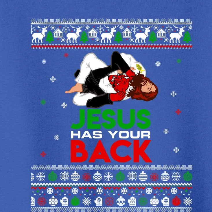 Jesus Has Your Back Ugly Christmas Sweater Christmas Cute Gift Toddler T-Shirt