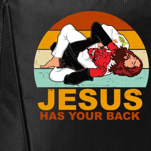 Jesus Has Your Back Fighting Devil City Backpack