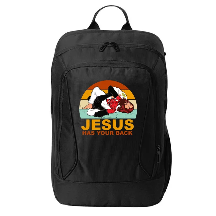 Jesus Has Your Back Fighting Devil City Backpack