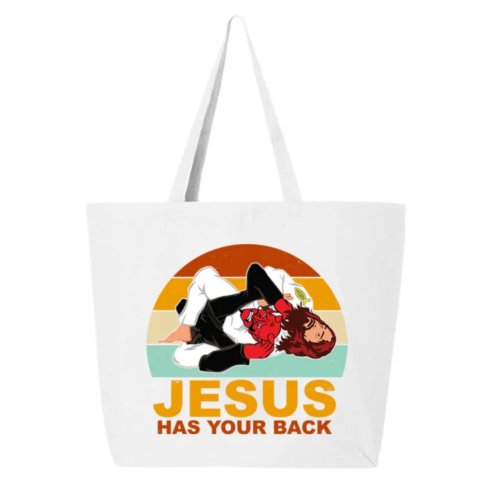 Jesus Has Your Back Fighting Devil 25L Jumbo Tote