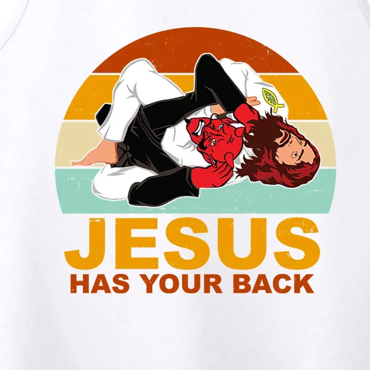 Jesus Has Your Back Fighting Devil Performance Tank