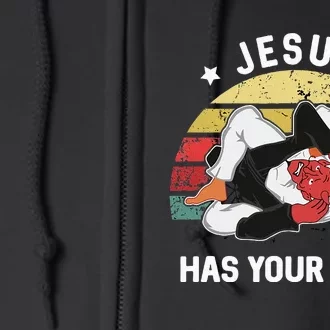 Jesus Has Your Back Jiu Jitsu Christian Full Zip Hoodie