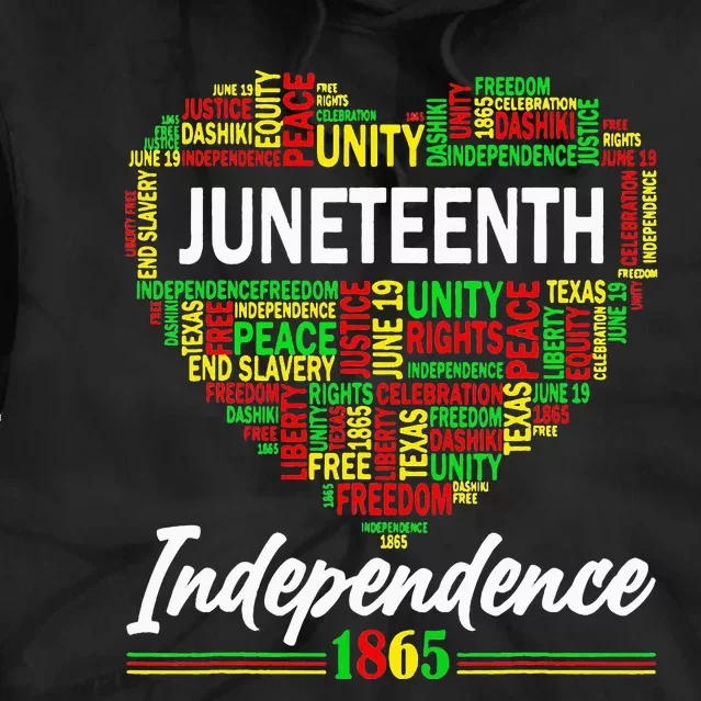 Juneteenth Independence 1865 Black African America Tie Dye Hoodie