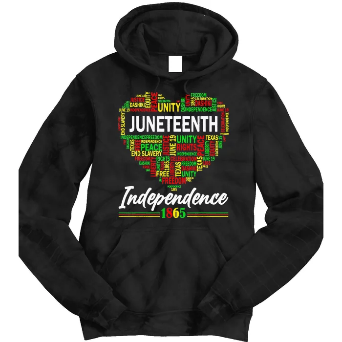 Juneteenth Independence 1865 Black African America Tie Dye Hoodie