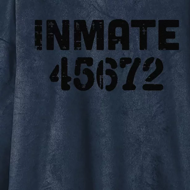 Jail Inmate 45672 Funny Prisoner Halloween Prison Funny Funny Hooded Wearable Blanket