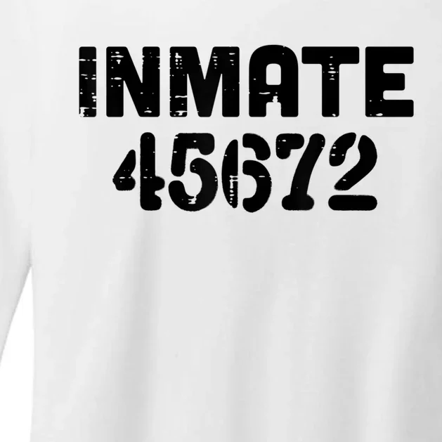 Jail Inmate 45672 Funny Prisoner Halloween Prison Men Women Womens CVC Long Sleeve Shirt