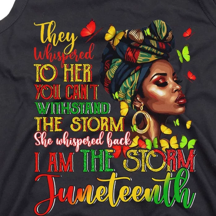 Juneteenth I Am The Storm Black History Tank Top