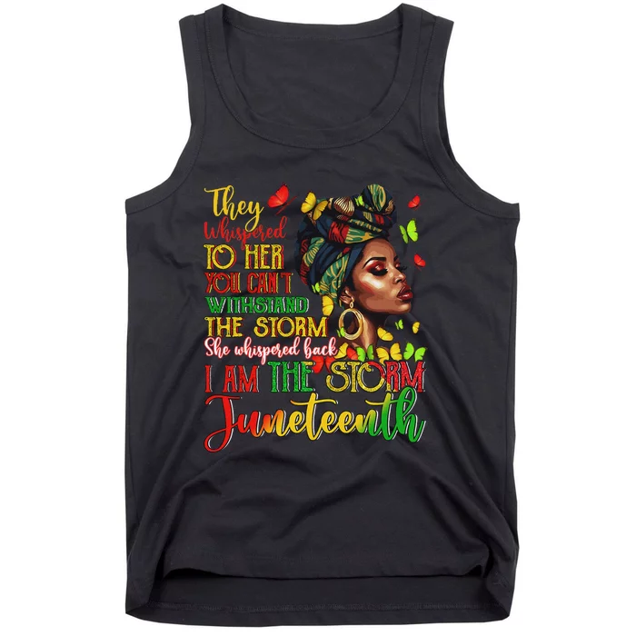 Juneteenth I Am The Storm Black History Tank Top