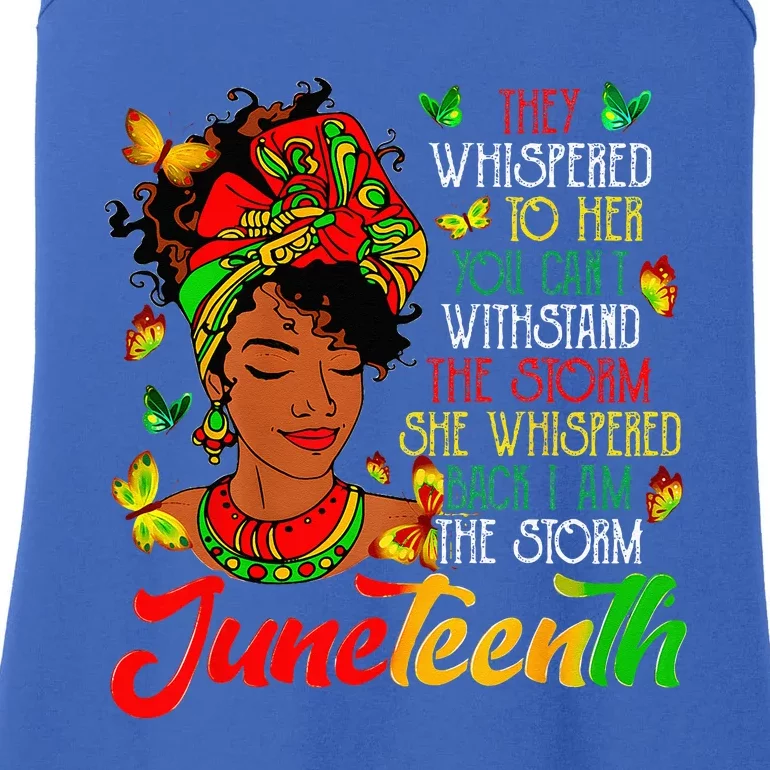 Juneteenth I Am The Storm Black Women Black History Month Ladies Essential Tank