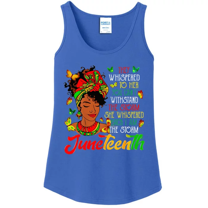 Juneteenth I Am The Storm Black Women Black History Month Ladies Essential Tank