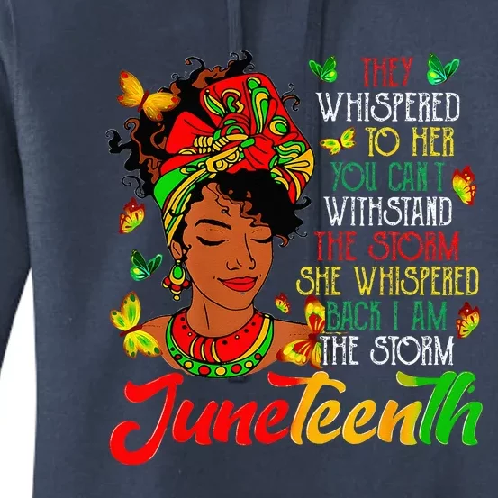 Juneteenth I Am The Storm Black Women Black History Month Women's Pullover Hoodie